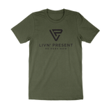 LIVN'PRESENT Unisex tee shirt- Military Green